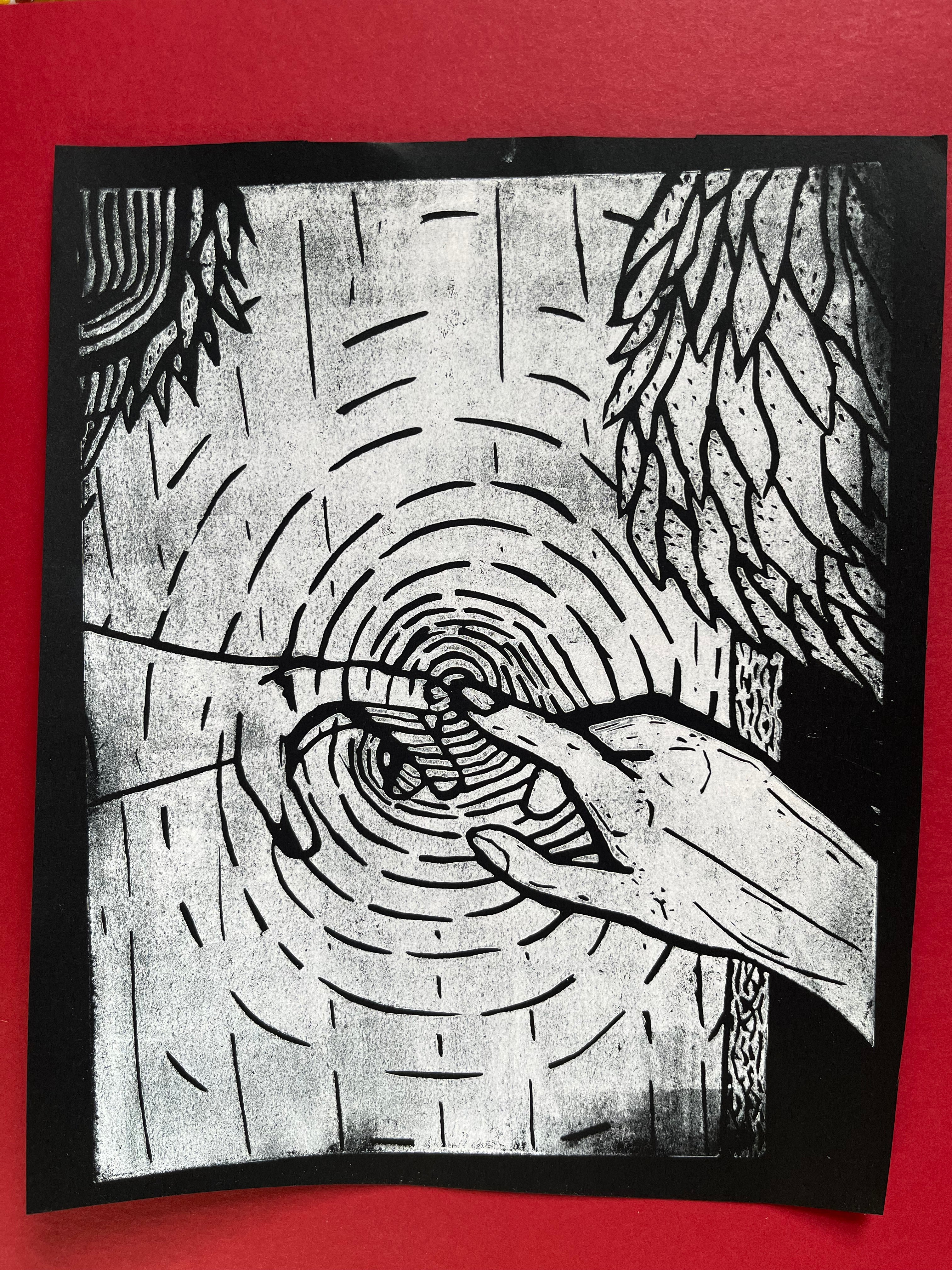 Hand in Mirror Print
