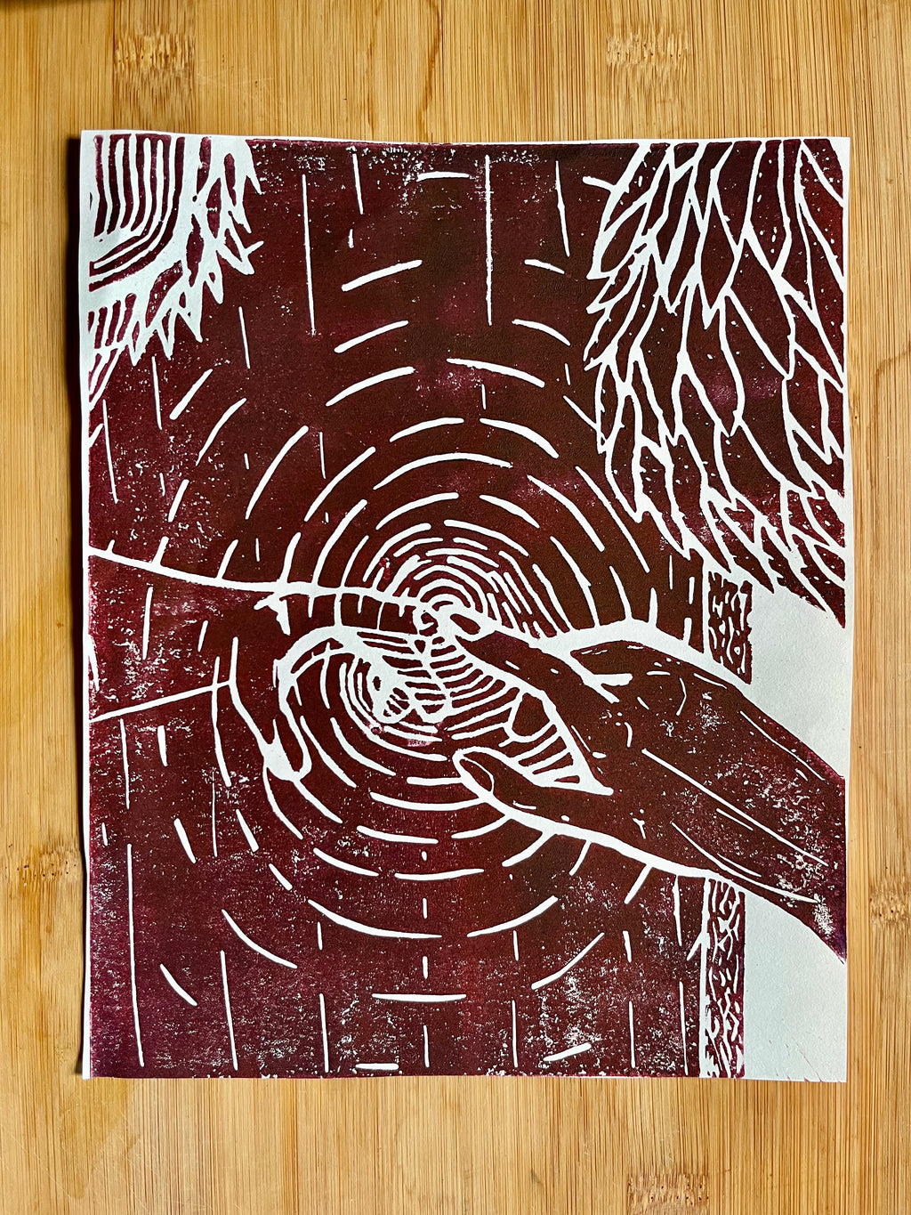Hand in Mirror Print